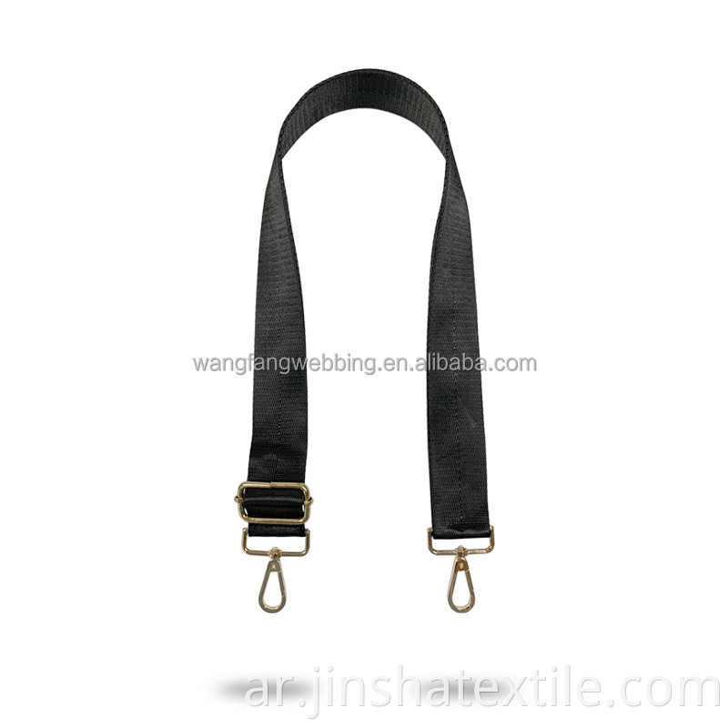 حزام كتف مطبوع أسود مخصص من نايلون حزام الأسود لحقائب حقيبة حقيبة اليد.